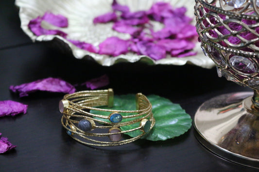 Crystal Hand Cuff- Multi Colour